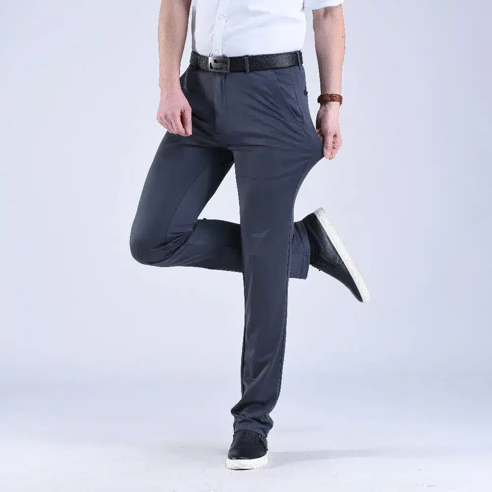 pantaloni elasticizzati colore grigio