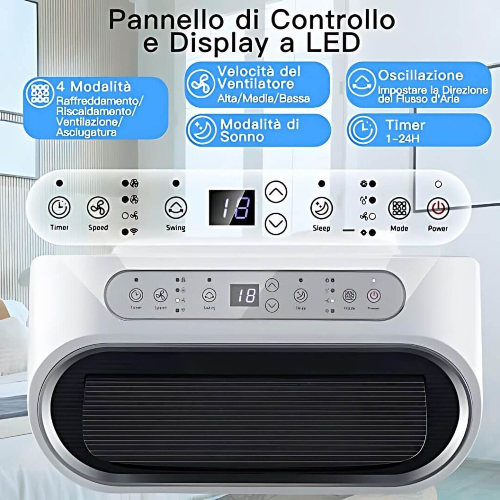 climatizzatore senza tubo display led