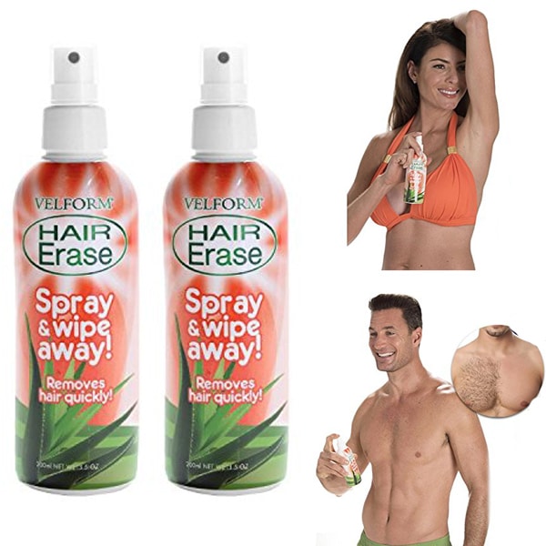 spray depilatorio hair erase uomo donna